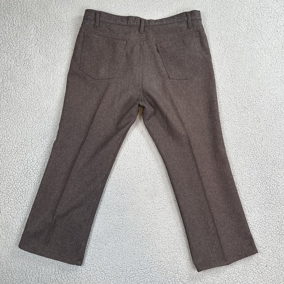 VTG 90s Levis 517 Boot Cut Rancher Pants 38x25* Gray Tex Twill Polyester USA - Picture 16 of 16